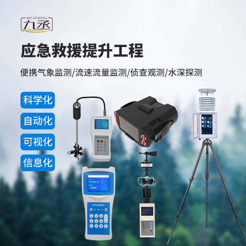 應(yīng)急救援提升設(shè)備包括便攜氣象站、流速儀、夜視儀等